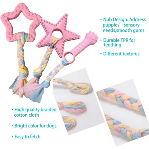 Puppy Toy for Teething,Puppy ChewToys for Small Dogs,Crinkle Dog Toy Small Breed - Picture 4 of 6